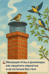 Миграция птиц и дымоходы: как защитить пернатых и не остаться без тяги 